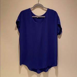 Blue short sleeve blouse
